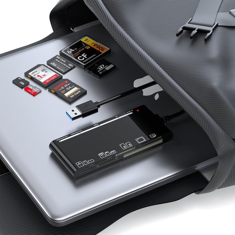 Rocketek xD-Picture Card Reader USB 3.0, Multi-Card Reader for xD/CF/MS/SD/TF, 7-in-1 Memory Card Reader/Adapter for Windows, Mac, Linux (USB-A) - Image 3